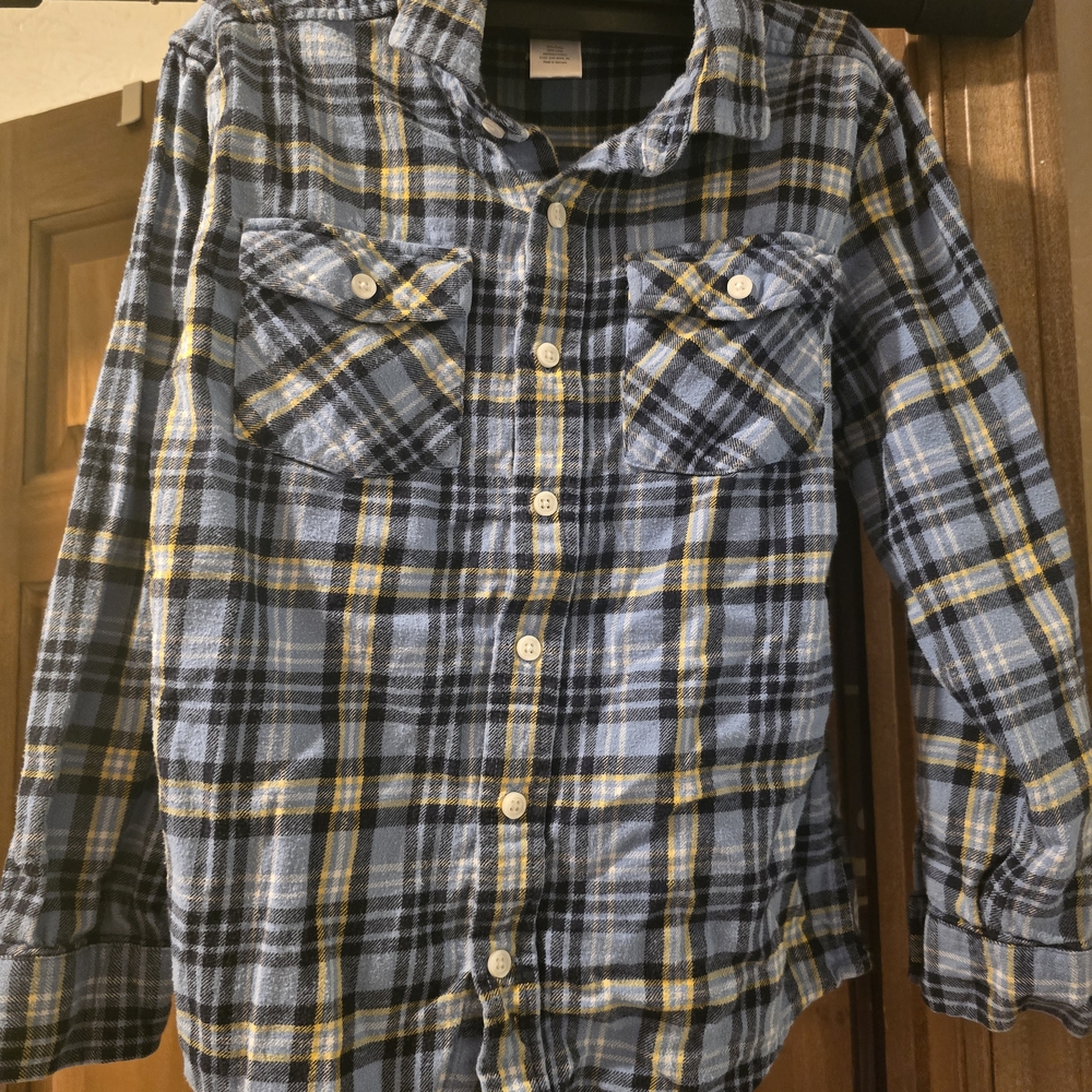 Gymboree Blue and Yellow Plaid Button Down Shirt